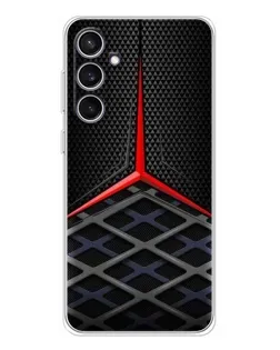 Чехол для Samsung Galaxy S24 FE с картинкой «Mercedes Carbon Grid»