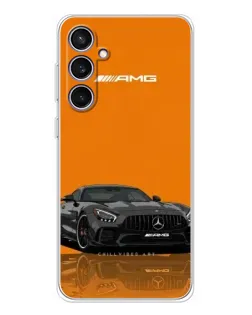 Чехол для Samsung Galaxy S24 FE с картинкой «Оранжевый Mercedes AMG»