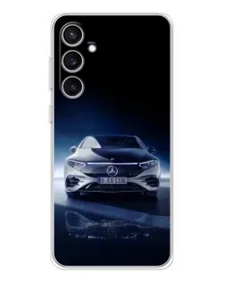 Чехол для Samsung Galaxy S24 FE с картинкой «Ночной Mercedes EQ»