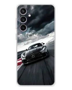 Чехол для Samsung Galaxy S24 FE с картинкой «Гоночный Mercedes AMG»