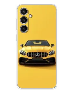 Чехол для Samsung Galaxy S24 FE с картинкой «Желтый Mercedes GT»