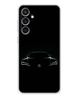 Чохол для Samsung Galaxy S24 FE з картинкою «Mercedes — силует авто»