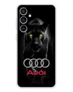 Чехол для Samsung Galaxy S24 FE с картинкой «Пантера и Audi»