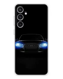 Чехол для Samsung Galaxy S24 FE с картинкой «Audi в неоне»