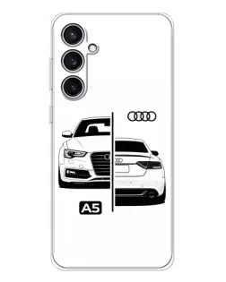 Чехол для Samsung Galaxy S24 FE с картинкой «Audi — контрастный дизайн»