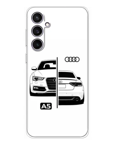 Чехол для Samsung Galaxy S24 FE с картинкой «Audi — контрастный дизайн»