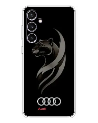 Чехол для Samsung Galaxy S24 FE с картинкой «Графика — пантера и Audi»