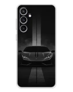 Чехол для Samsung Galaxy S24 FE с картинкой «Lamborghini симметрия дорог»