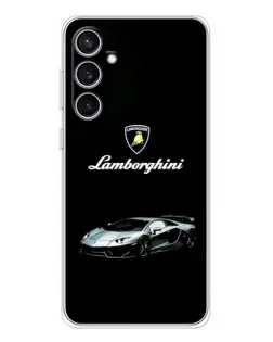 Чехол для Samsung Galaxy S24 FE с картинкой «Логотип Lamborghini классика»