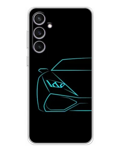 Чехол для Samsung Galaxy S24 FE с картинкой «Голубой силуэт Lamborghini» Чехол для Samsung Galaxy S24 FE с картинкой «Голубой силуэт Lamborghini»