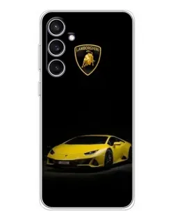 Чехол для Samsung Galaxy S24 FE с картинкой «Lamborghini желтый акцент»