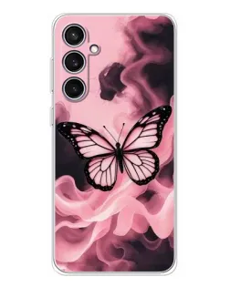 Чехол для Samsung Galaxy S24 FE с картинкой «Бабочка в дыму»