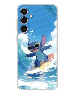 Чехол для Samsung Galaxy S24 FE с картинкой «Стич на волне»