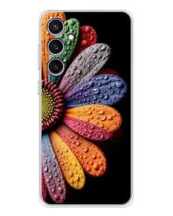 Чехол для Samsung Galaxy S24 FE с картинкой «Радужный цветок»