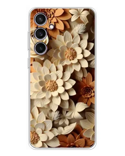 Чехол для Samsung Galaxy S24 FE с картинкой «Бежевый флористический декор» Чехол для Samsung Galaxy S24 FE с картинкой «Бежевый флористический декор»
