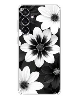Чехол для Samsung Galaxy S24 FE с картинкой «Монохромные астры»