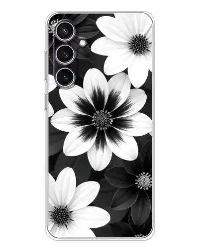 Чехол для Samsung Galaxy S24 FE с картинкой «Монохромные астры» Чехол для Samsung Galaxy S24 FE с картинкой «Монохромные астры»