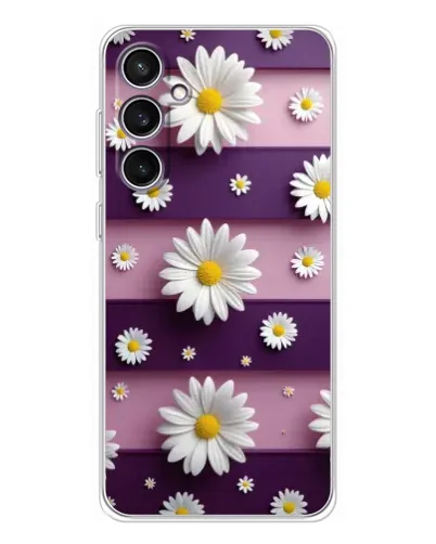 Чехол для Samsung Galaxy S24 FE с картинкой «Ромашки на фиолетовом» Чехол для Samsung Galaxy S24 FE с картинкой «Ромашки на фиолетовом»
