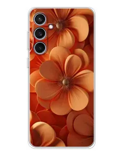 Чехол для Samsung Galaxy S24 FE с картинкой «Оранжевый макро цветок»
