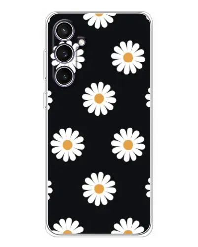 Чехол для Samsung Galaxy S24 FE с картинкой «Ромашки на черном» Чехол для Samsung Galaxy S24 FE с картинкой «Ромашки на черном»