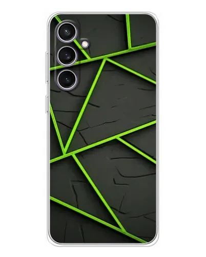 Чехол для Samsung Galaxy S24 FE с картинкой «Зеленые геометрические линии» Чехол для Samsung Galaxy S24 FE с картинкой «Зеленые геометрические линии»