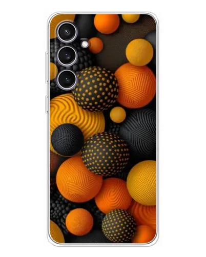 Чехол для Samsung Galaxy S24 FE с картинкой «Объемные оранжевые сферы» Чехол для Samsung Galaxy S24 FE с картинкой «Объемные оранжевые сферы»