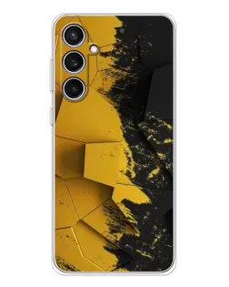 Чехол для Samsung Galaxy S24 FE с картинкой «Золотые осколки геометрии»