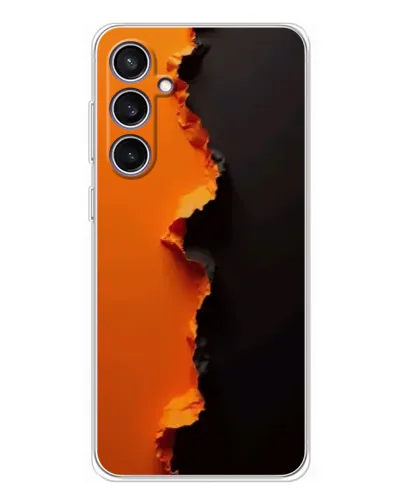 Чехол для Samsung Galaxy S24 FE с картинкой «Оранжевый разлом» Чехол для Samsung Galaxy S24 FE с картинкой «Оранжевый разлом»
