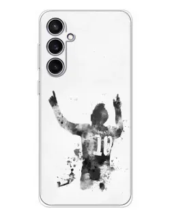 Чохол для Samsung Galaxy S24 FE з картинкою «Чорно-білий силует Мессі» Чохол для Samsung Galaxy S24 FE з картинкою «Чорно-білий силует Мессі»