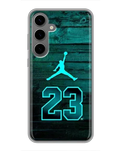 Чехол для Samsung Galaxy S24 Plus с картинкой «Jordan Cyan 23»