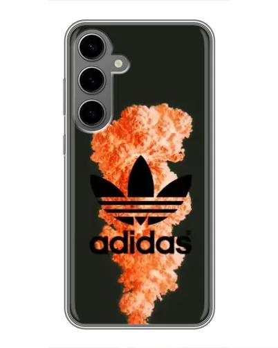 Чехол для Samsung Galaxy S24 Plus с картинкой «Оранжевый дым Adidas»