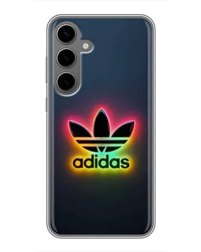 Чехол для Samsung Galaxy S24 Plus с картинкой «Неоновый Adidas»