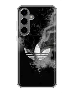 Чехол для Samsung Galaxy S24 Plus с картинкой «Абстрактный дым Adidas»