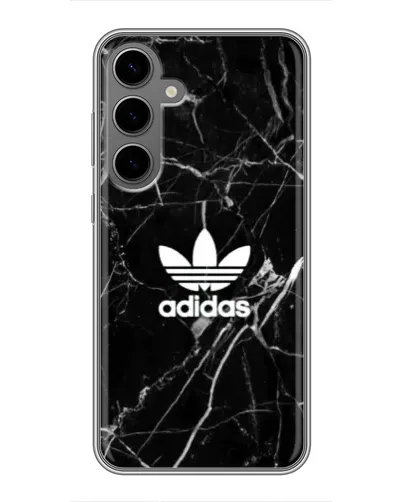 Чехол для Samsung Galaxy S24 Plus с картинкой «Белый мрамор Adidas»