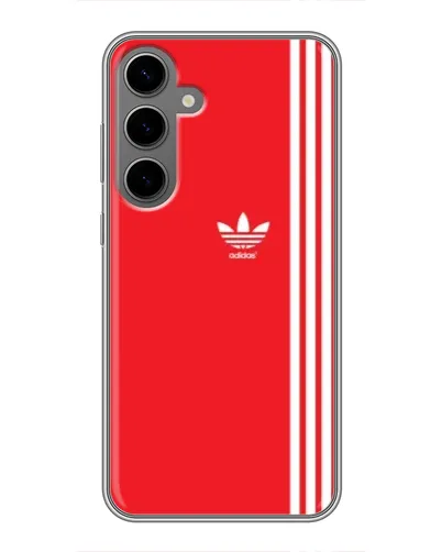 Чехол для Samsung Galaxy S24 Plus с картинкой «Красный минимализм Adidas»