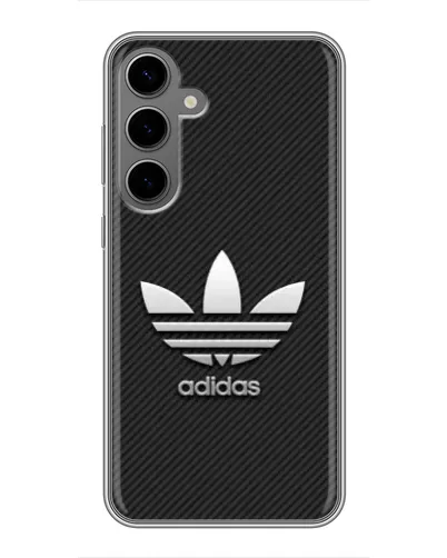 Чехол для Samsung Galaxy S24 Plus с картинкой «Adidas Карбоновая текстура»