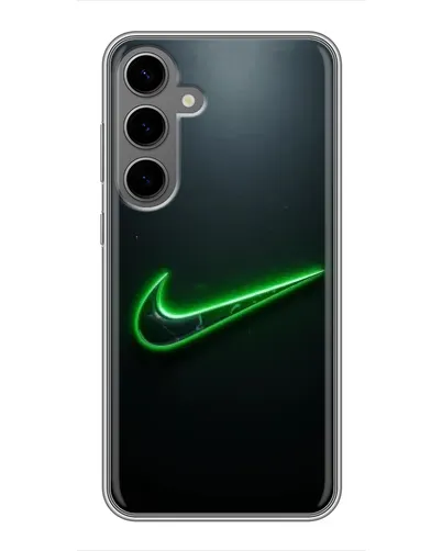 Чехол для Samsung Galaxy S24 Plus с картинкой «Неоновый контур Nike» Чехол для Samsung Galaxy S24 Plus с картинкой «Неоновый контур Nike»
