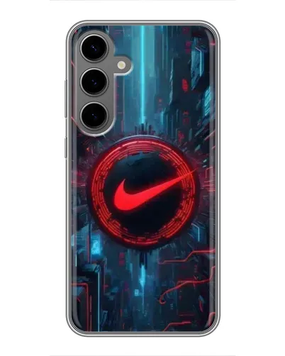 Чехол для Samsung Galaxy S24 Plus с картинкой «Техногенный стиль Nike» Чехол для Samsung Galaxy S24 Plus с картинкой «Техногенный стиль Nike»