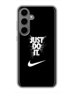 Чехол для Samsung Galaxy S24 Plus с картинкой «Текстовый принт Nike»