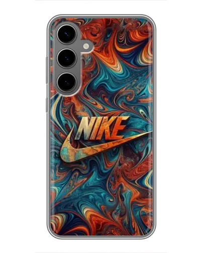 Чехол для Samsung Galaxy S24 Plus с картинкой «Nike в абстракции» Чехол для Samsung Galaxy S24 Plus с картинкой «Nike в абстракции»