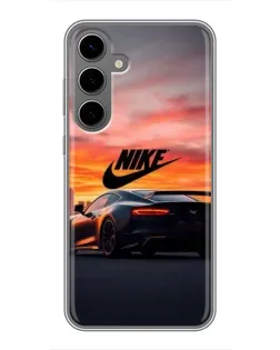 Чехол для Samsung Galaxy S24 Plus с картинкой «Nike и суперкар»