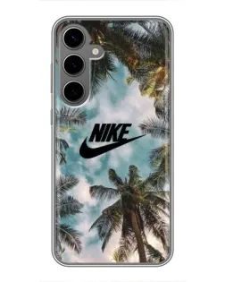 Чохол для Samsung Galaxy S24 Plus з картинкою «Тропічний принт Nike»