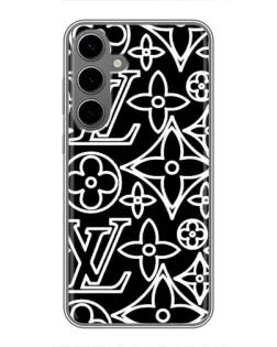 Чехол для Samsung Galaxy S24 Plus с картинкой «Черно-белый узор LV» Чехол для Samsung Galaxy S24 Plus с картинкой «Черно-белый узор LV»