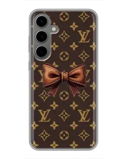 Чехол для Samsung Galaxy S24 Plus с картинкой «LV с бантом»