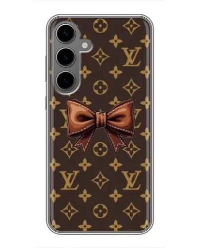 Чехол для Samsung Galaxy S24 Plus с картинкой «LV с бантом»
