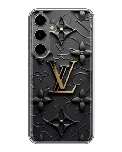 Чехол для Samsung Galaxy S24 Plus с картинкой «Кожаная текстура LV»