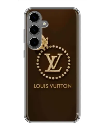 Чехол для Samsung Galaxy S24 Plus с картинкой «LV — золотая печать»