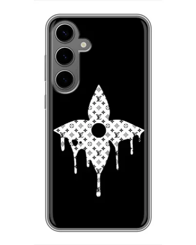 Чехол для Samsung Galaxy S24 Plus с картинкой «Цветочная монограмма»