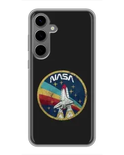 Чехол для Samsung Galaxy S24 Plus с картинкой «NASA — эмблема миссии» Чехол для Samsung Galaxy S24 Plus с картинкой «NASA — эмблема миссии»