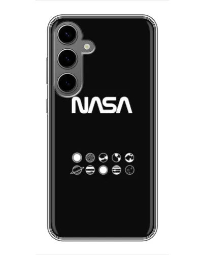 Чехол для Samsung Galaxy S24 Plus с картинкой «NASA — технический принт» Чехол для Samsung Galaxy S24 Plus с картинкой «NASA — технический принт»